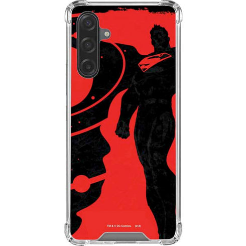 DC Comics Superman Silhouette Flying Galaxy A17 Clear Case