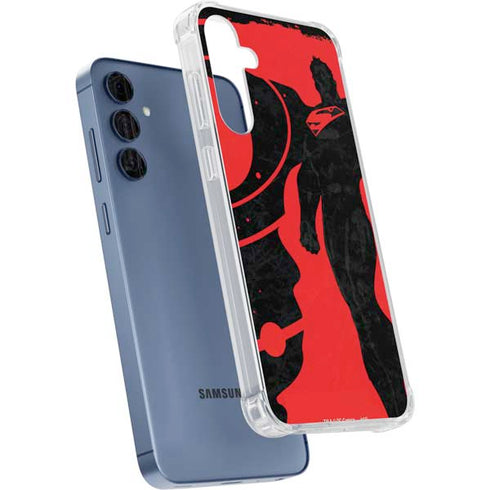 DC Comics Superman Silhouette Flying Galaxy A35 5G Clear Case