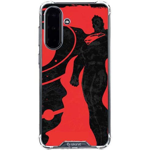 DC Comics Superman Silhouette Flying Galaxy A36 5G Clear Case