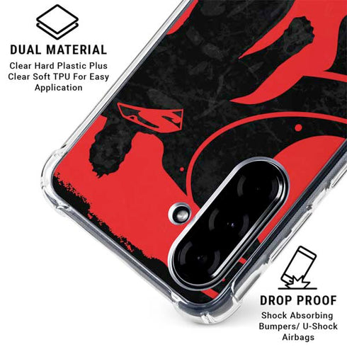 DC Comics Superman Silhouette Flying Galaxy A36 5G Clear Case