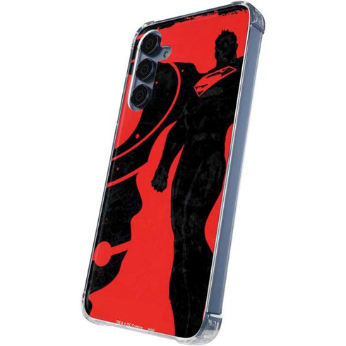 DC Comics Superman Silhouette Flying Galaxy A55 5G Clear Case