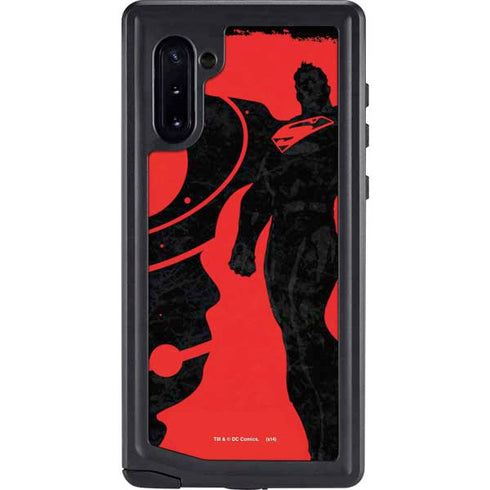 DC Comics Superman Silhouette Flying Galaxy Note 10 Waterproof Case