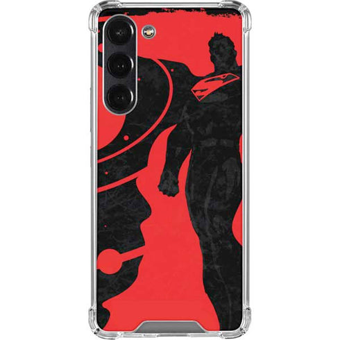 DC Comics Superman Silhouette Flying Galaxy S24 FE Clear Case