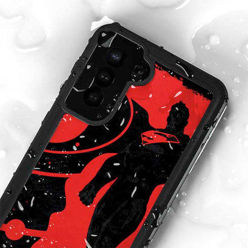 DC Comics Superman Silhouette Flying Galaxy S24 Plus Waterproof Case