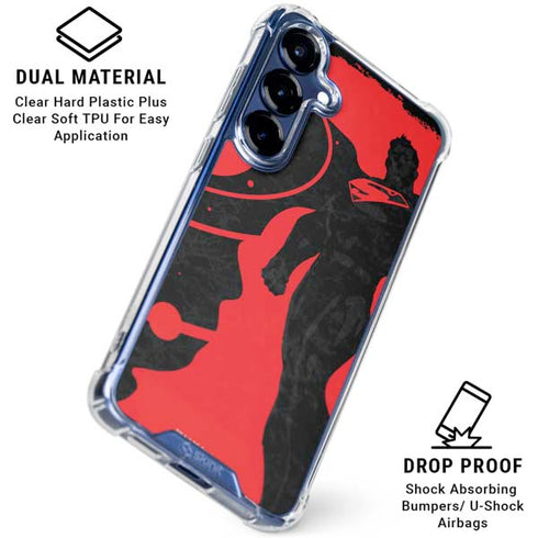 DC Comics Superman Silhouette Flying Galaxy S25 Clear Case