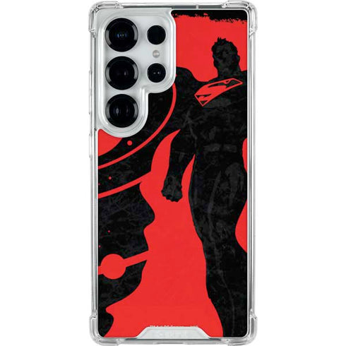 DC Comics Superman Silhouette Flying Galaxy S25 Ultra Clear Case