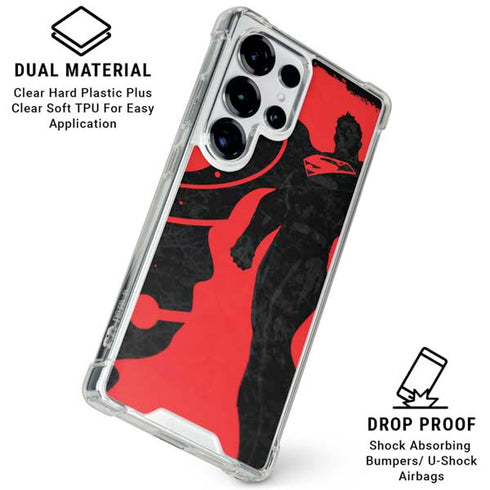 DC Comics Superman Silhouette Flying Galaxy S25 Ultra Clear Case