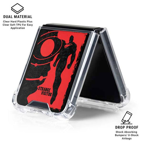 DC Comics Superman Silhouette Flying Galaxy Z Flip6 Clear Case