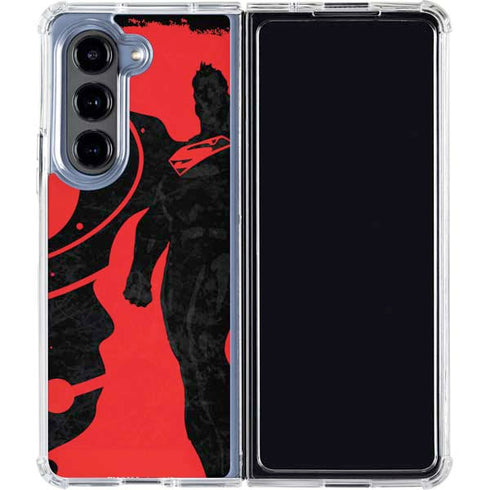 DC Comics Superman Silhouette Flying Galaxy Z Fold5 5G Clear Case