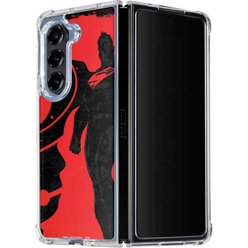 DC Comics Superman Silhouette Flying Galaxy Z Fold5 5G Clear Case