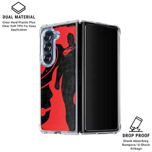 DC Comics Superman Silhouette Flying Galaxy Z Fold6 Clear Case