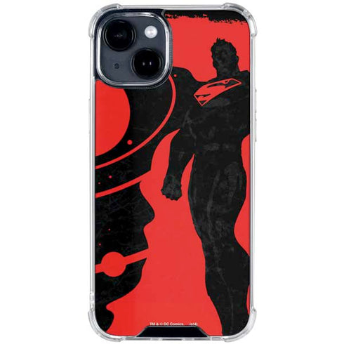 DC Comics Superman Silhouette Flying iPhone 15 Clear Case