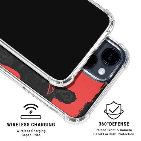 DC Comics Superman Silhouette Flying iPhone 15 Clear Case