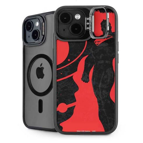 DC Comics Superman Silhouette Flying iPhone 15 Kickstand Case