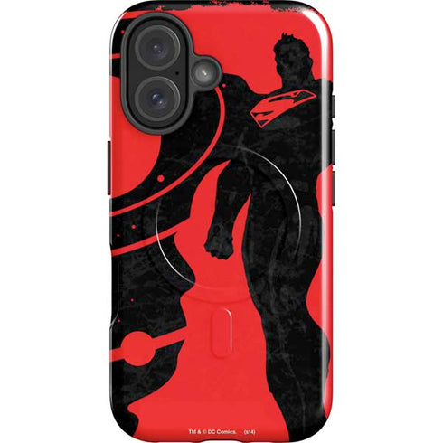 DC Comics Superman Silhouette Flying iPhone 16 Magsafe Impact Case