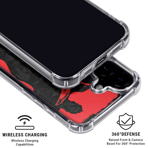 DC Comics Superman Silhouette Flying iPhone 16 Plus Clear Case