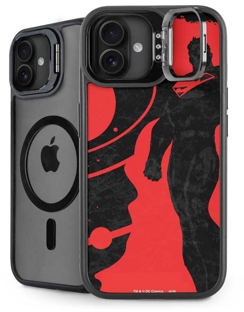 DC Comics Superman Silhouette Flying iPhone 16 Plus Kickstand Case