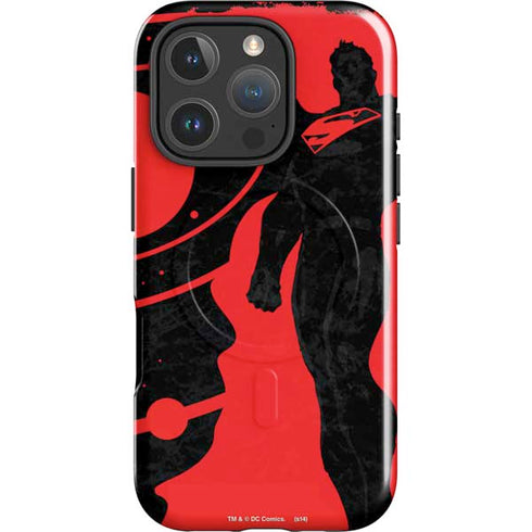 DC Comics Superman Silhouette Flying iPhone 16 Pro Magsafe Impact Case