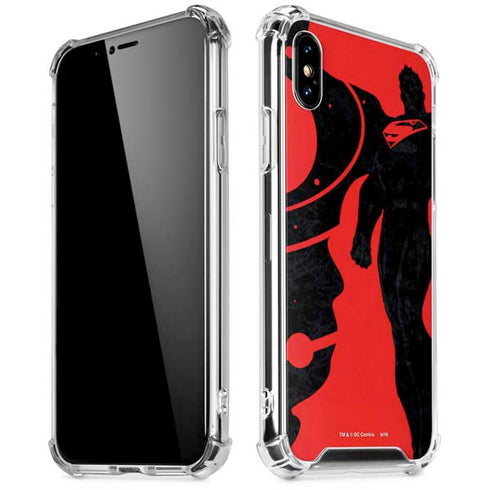 DC Comics Superman Silhouette Flying iPhone X/XS Clear Case