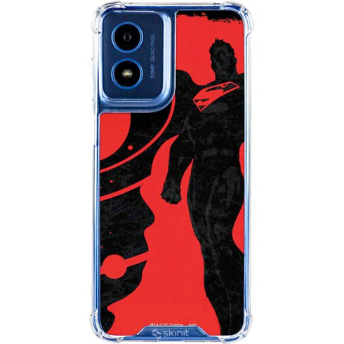 DC Comics Superman Silhouette Flying Moto G 5G (2024) Clear Case