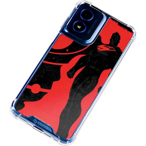 DC Comics Superman Silhouette Flying Moto G 5G (2024) Clear Case