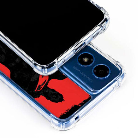 DC Comics Superman Silhouette Flying Moto G Play 4G (2024) Clear Case