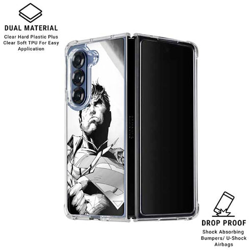 DC Comics Superman Unchained #1 SD Comic Con Variant Cover New 52 Art by Jim Lee Galaxy Z Fold6 Clear Case