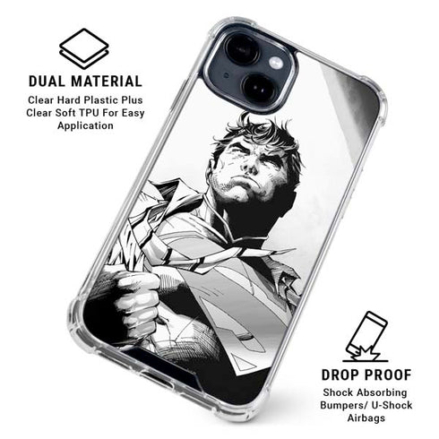 DC Comics Superman Unchained #1 SD Comic Con Variant Cover New 52 Art by Jim Lee iPhone 15 Clear Case