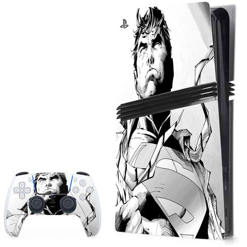 DC Comics Superman Unchained #1 SD Comic Con Variant Cover New 52 Art by Jim Lee PS5 Pro Bundle Skin