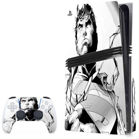DC Comics Superman Unchained #1 SD Comic Con Variant Cover New 52 Art by Jim Lee PS5 Pro Disk Bundle Skin