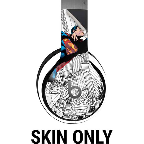 DC Comics Superman Super Speed Flying Over City Beats Solo 4 Wireless Headphones Skin
