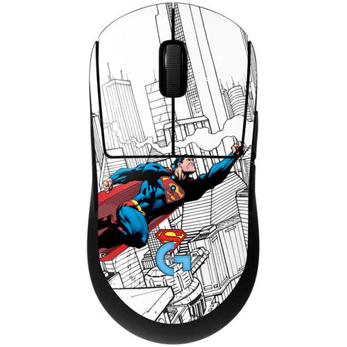 DC Comics Superman Super Speed Flying Over City G Pro Wireless Gaming Mouse Skin