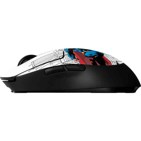DC Comics Superman Super Speed Flying Over City G Pro Wireless Gaming Mouse Skin