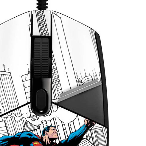 DC Comics Superman Super Speed Flying Over City G203 Prodigy RGB Wired Gaming Mouse Skin