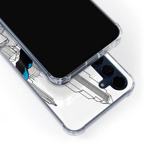 DC Comics Superman Super Speed Flying Over City Galaxy A55 5G Clear Case