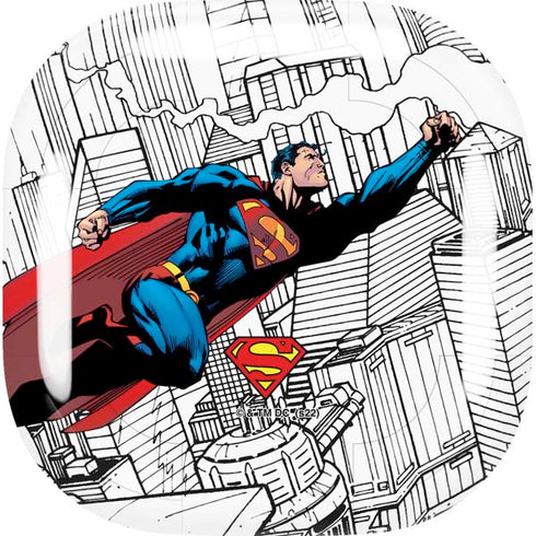 DC Comics Superman Super Speed Flying Over City Galaxy Buds Live Skin