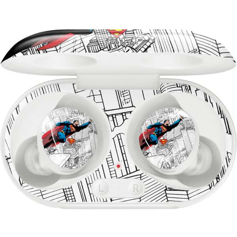 DC Comics Superman Super Speed Flying Over City Galaxy Buds Plus Skin