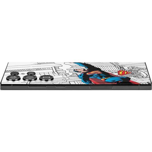 DC Comics Superman Super Speed Flying Over City Galaxy Skins