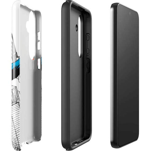 DC Comics Superman Super Speed Flying Over City Galaxy S25 Plus Impact Case