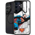 DC Comics Superman Super Speed Flying Over City Galaxy S25 Plus Kickstand Case