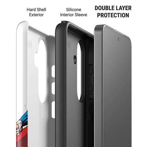 DC Comics Superman Super Speed Flying Over City Galaxy S26 Impact Case