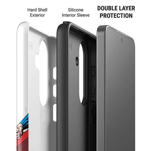 DC Comics Superman Super Speed Flying Over City Galaxy S26 Plus Impact Case