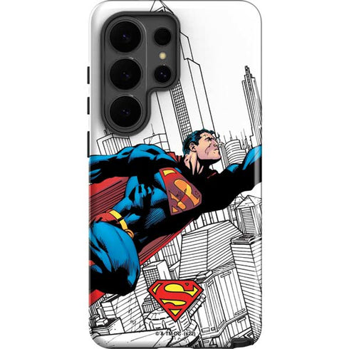 DC Comics Superman Super Speed Flying Over City Galaxy S26 Ultra Impact Case