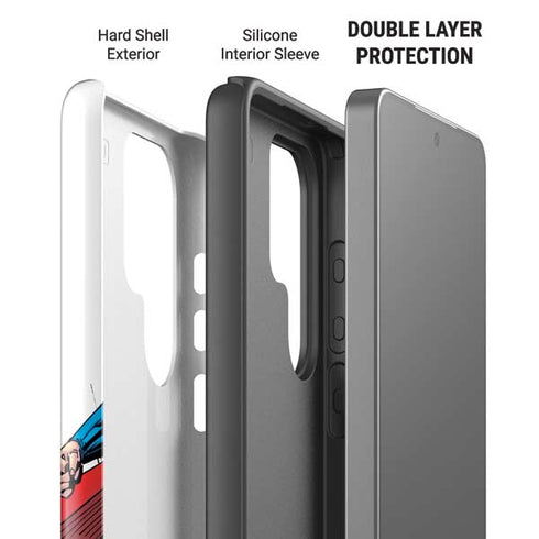 DC Comics Superman Super Speed Flying Over City Galaxy S26 Ultra Impact Case