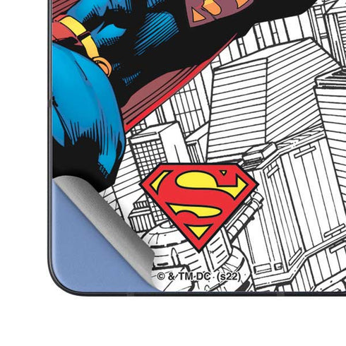 DC Comics Superman Super Speed Flying Over City Galaxy Z Fold5 5G Skin