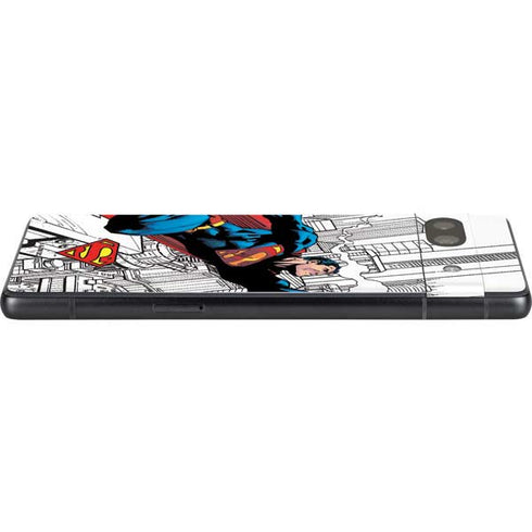 DC Comics Superman Super Speed Flying Over City Google Pixel 7a Skin