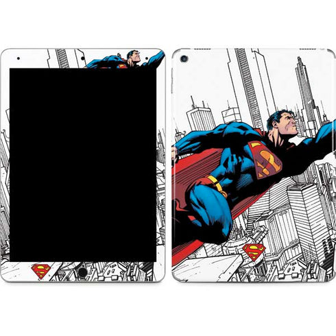 DC Comics Superman Super Speed Flying Over City iPad Skins