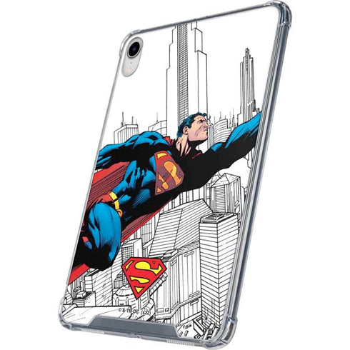 DC Comics Superman Super Speed Flying Over City iPad 11th Gen (2025) Clear Case