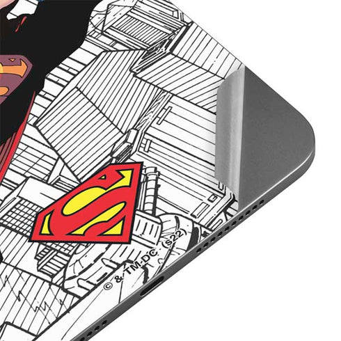DC Comics Superman Super Speed Flying Over City Apple iPad Mini Skin