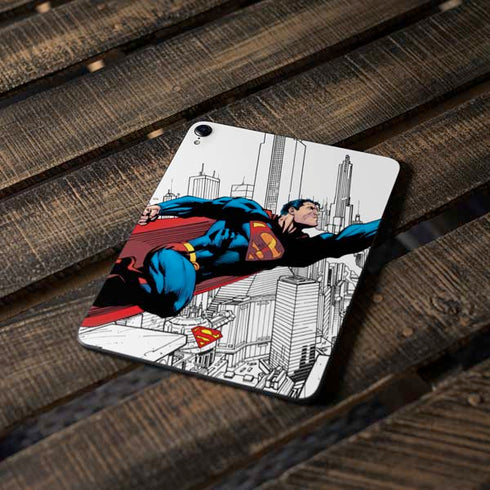 DC Comics Superman Super Speed Flying Over City Apple iPad Pro Skin